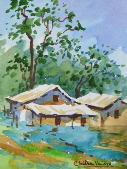 Kerala XIII, painting by Chitra Vaidya