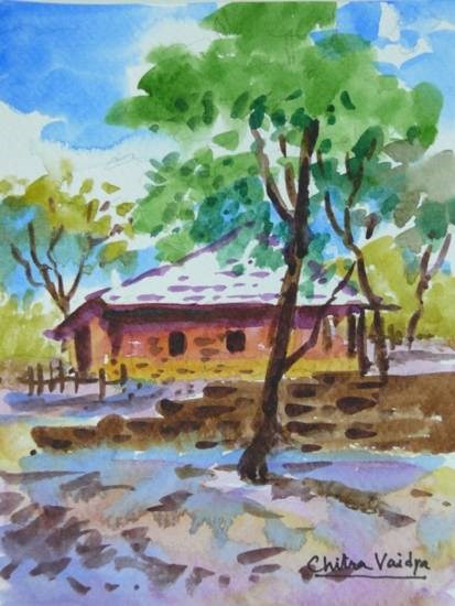 Konkan XV, painting by Chitra Vaidya