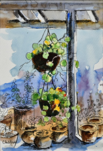 Painting by Chitra Vaidya - At Somerset Lodge, Mukteshwar - 1 Painting by Chitra Vaidya - At Somerset Lodge, Mukteshwar - 1