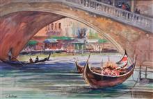 Painting by Chitra Vaidya - Venice - VIII Painting by Chitra Vaidya - Venice - VIII