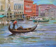 Painting by Chitra Vaidya - Way to Work Painting by Chitra Vaidya - Way to Work