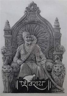 Painting  by Shriraj Chavan - Chhatrapati Shivaji Maharaj Painting  by Shriraj Chavan - Chhatrapati Shivaji Maharaj
