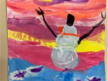 Artwork by Sahana Subramanyam - Snowman at Dawn Artwork by Sahana Subramanyam - Snowman at Dawn