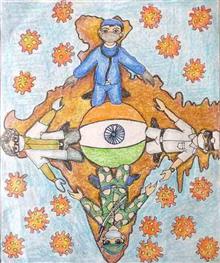 Incredible India Painting by Sakshi Chavan