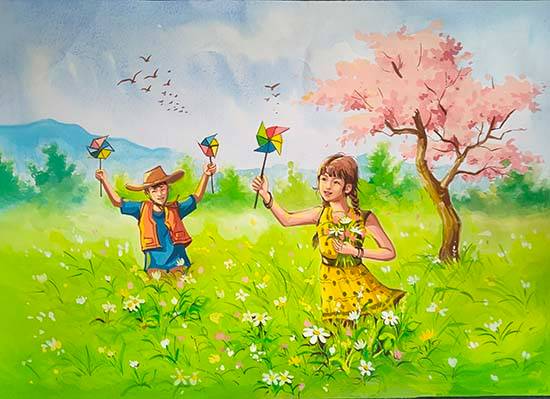 Nature Doodle Stock Illustration - Download Image Now - Child's Drawing,  Springtime, Flower - iStock