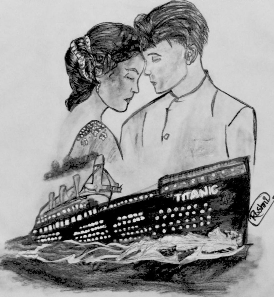 Pencil Sketch Of Movie Titanic  DesiPainterscom
