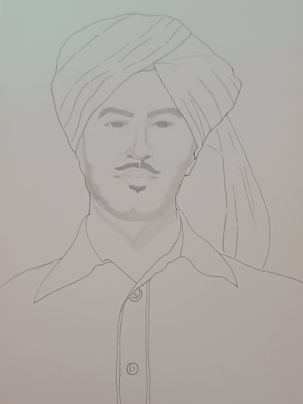 Painting  by Aarnav Pillai - Bhagat Singh