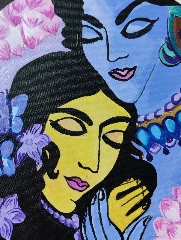 RadhaKrishna, Painting by Artist Richie Dalai RadhaKrishna, Painting by Artist Richie Dalai