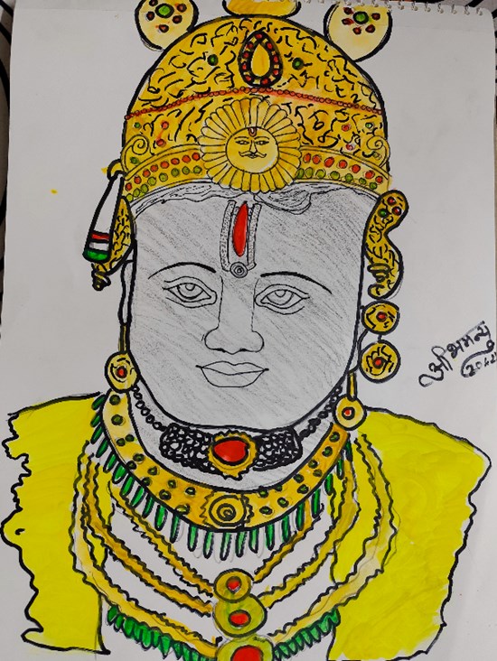 Lord Rama, painting by Abhimaneyu Singh