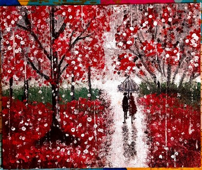 Rainy Day Painting / Acrylic Painting for Beginners 