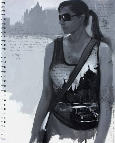 Mumbai Diary - 13, Painting by Artist Anwar Husain Mumbai Diary - 13, Painting by Artist Anwar Husain