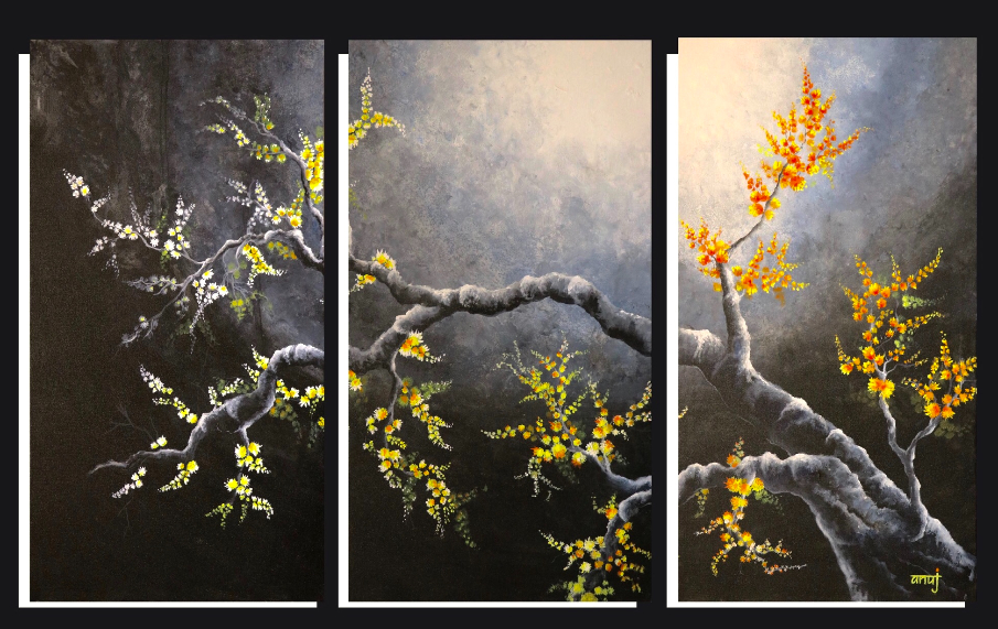 Fall of the season 12, Painting by Artist Anuj Malhotra Fall of the season 12, Painting by Artist Anuj Malhotra