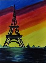 Eiffel tower Painting by Shreya Singh