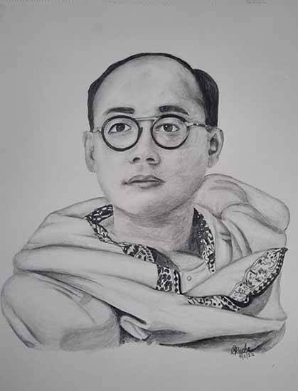 How to Draw Netaji Subhash Chandra Bose Easy | Netaji Subhash Chander Bose  Drawing on Republic Day - YouTube