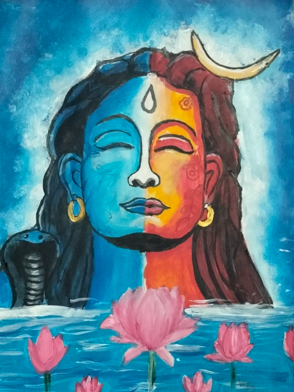 ADIYOGI LORD SHIVA Painting by Darshan K