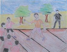 Painting by Pratik Aatram - Kabaddi Player Painting by Pratik Aatram - Kabaddi Player