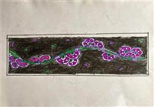 Painting  by Archana Gangode - Design on Saree border Painting  by Archana Gangode - Design on Saree border