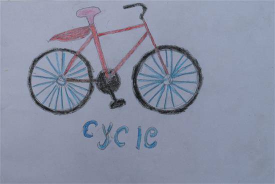 Bicycle Painting by Anuradha Pande