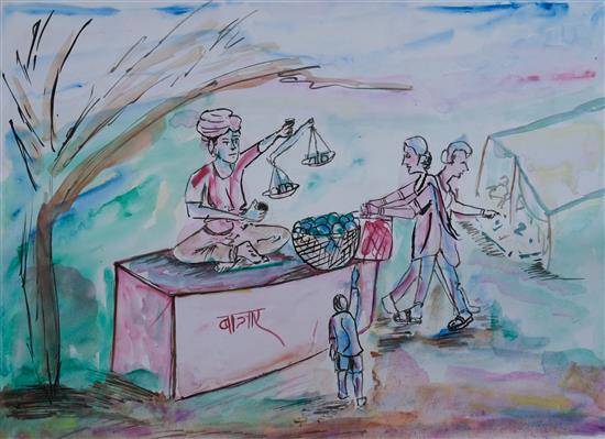 Fish Market Scene | Drawing The Town, Artist Laura Turgeon | TownDock.net,  Oriental NC