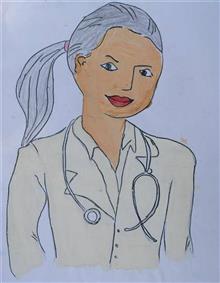 My dream is to be a Doctor - 1 Painting by Achal Nagose