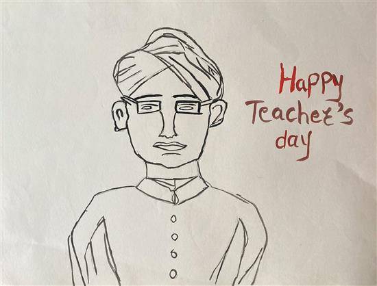 How to draw Sarvepalli Radhakrishnan for teacher's day || Easy step by step  drawing for beginners - YouTube