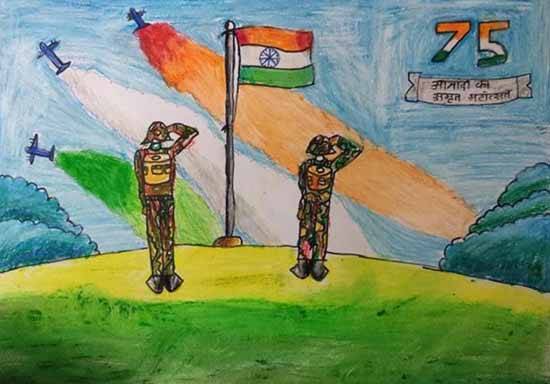 15 August independence day memory drawing| Independence day special drawing|  Indian independence day - YouTube