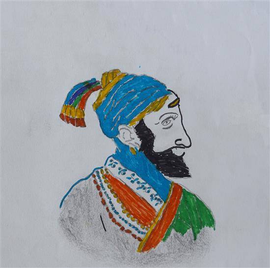 Drawing Sketch Chhatrapati Shivaji Maharaj Indian Ruler Member Bhonsle  Maratha Stock Vector by manjunaths88gmailcom 457565232