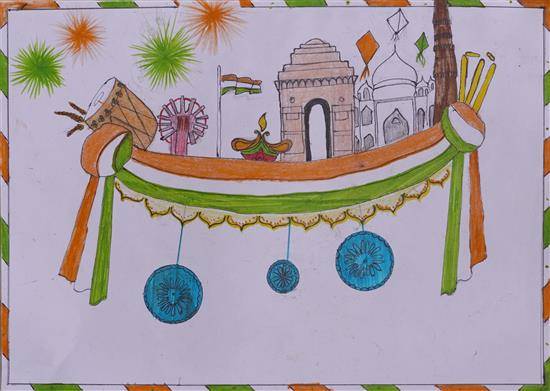 Cultural Diversity in India Drawing | Incredible India Drawing - YouTube |  Independence day drawing, Incredible india posters, India crafts