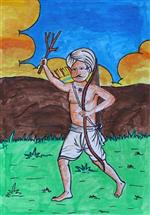 Tribal Warrior Birsa Munda Painting by Pratik Ravate