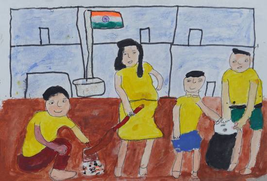 School Sports Painting By Shailesh Satpute   26903 .ashx