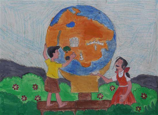 Indiras Art Gallery - Save Our Earth - Poster - used color pencils and  sketch pens | Facebook