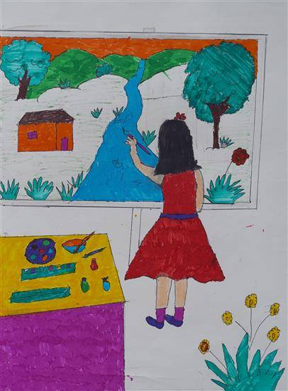 Children art contest Khula Asmaan shortlist - Punam Gavit