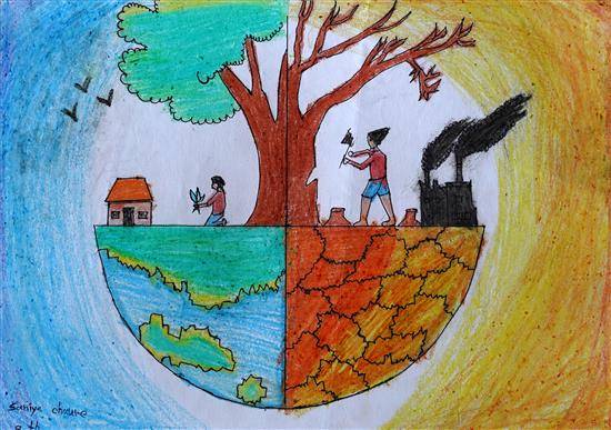 World Environment Day Drawing / World Environment Day Poster Drawing / Save  Nature Drawing Easy - YouTube