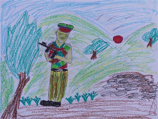 Indian ARMY - salute to them - Online Painting Competition on Army Day 2017  #MySpace. Painting by Koena Biswal, Age 12 Yrs, reflects #IndianArmy-  Swift, Silent, Effective - Always. JAI HIND | Facebook