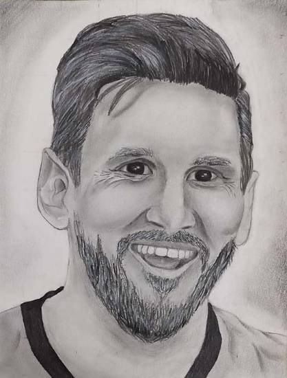 Messi, painting by K Surya Aarush