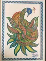 Peacock Mandala, Painting by  Artist Dolly Sunil Peacock Mandala, Painting by  Artist Dolly Sunil