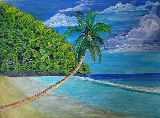 Painting  by Rajat Kumar Das - Coconut Tree