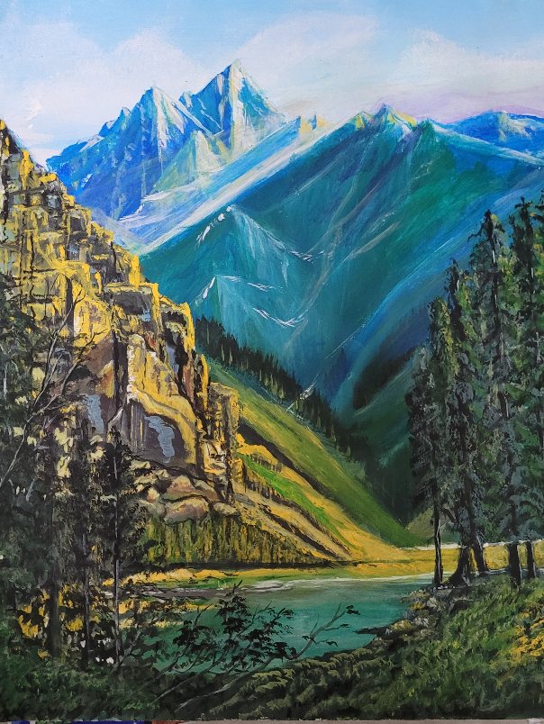 Painting  by Rajat Kumar Das - Valley at sight