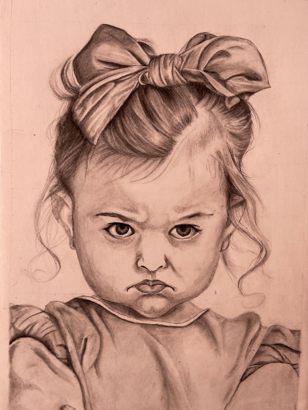 Painting  by Kashish Desai - Cute Baby