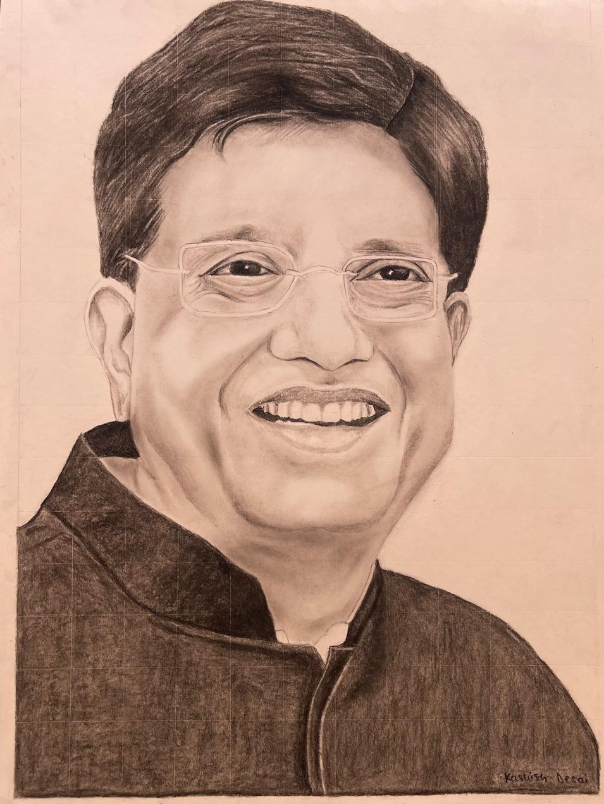 Painting  by Kashish Desai - Mr. Piyush Goyal