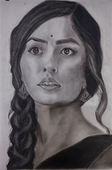 Painting by Kashish Desai - Mrunal Thakur Painting by Kashish Desai - Mrunal Thakur