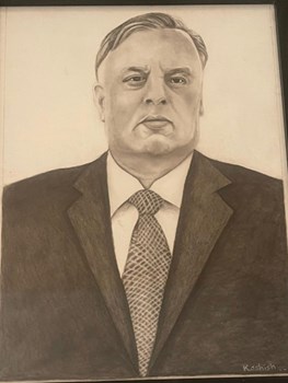 Dr. Suhel Ajaz Khan, painting by Kashish Desai