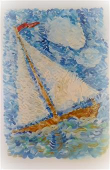 Painting by Hilde Kvale - Going Forward Painting by Hilde Kvale - Going Forward