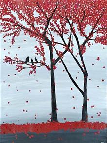 Painting  by Akanksha kumar - CHERRY BLOSSOMS Painting  by Akanksha kumar - CHERRY BLOSSOMS