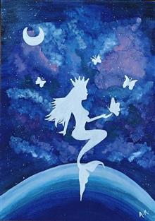 Painting  by Akanksha kumar - COSMIC MERMAID Painting  by Akanksha kumar - COSMIC MERMAID