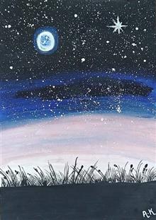Painting  by Akanksha kumar - SHINING STARS ENDLESS THOUGHTS Painting  by Akanksha kumar - SHINING STARS ENDLESS THOUGHTS
