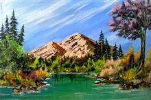 Painting by Sanjana Lakhwani - Tropical forest Painting by Sanjana Lakhwani - Tropical forest