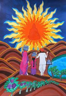 Painting by Priyambika Manjunath - Knowledge Painting by Priyambika Manjunath - Knowledge