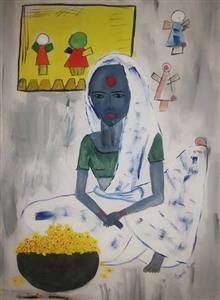 Painting  by Laxmi Yadav - Folk & Tribal Art Painting  by Laxmi Yadav - Folk & Tribal Art