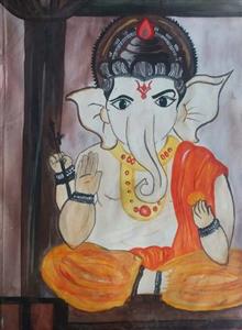 Painting  by Laxmi Yadav - God, Goddesses & places of worship Painting  by Laxmi Yadav - God, Goddesses & places of worship